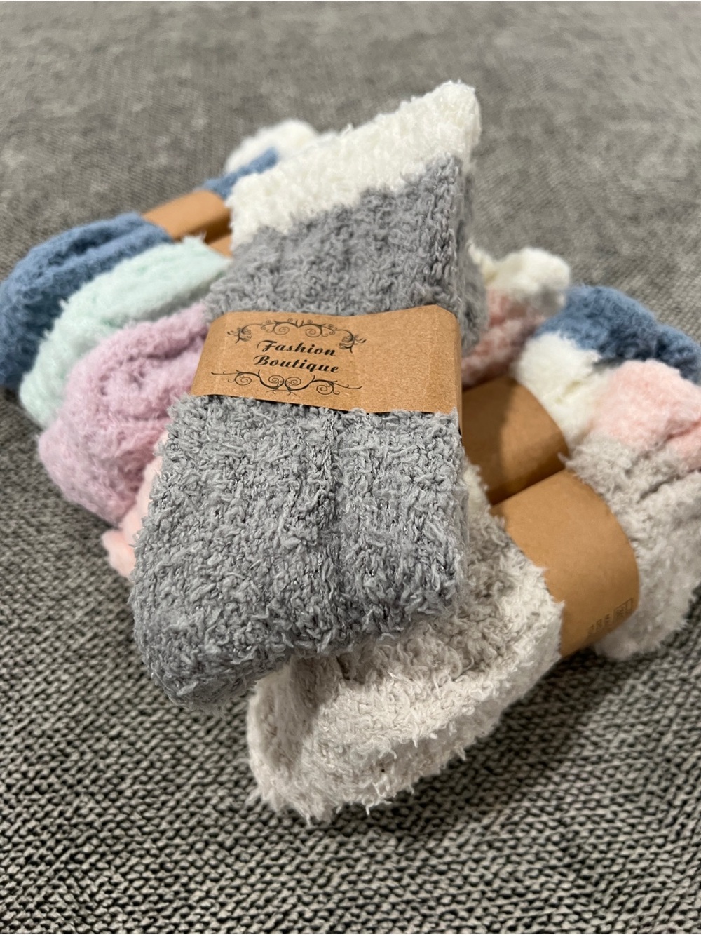Set of 7 - Fashion Boutique Cozy Plush Socks - Size 5-9